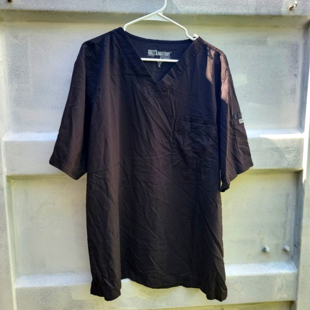 💙🩵💙Barco Grey's Anatomy scrub top mens xl black